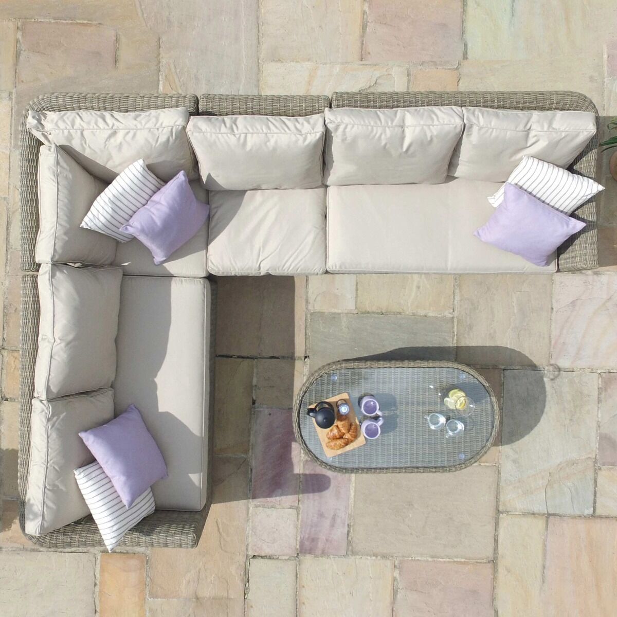 Winchester Large Rattan Corner Sofa Group