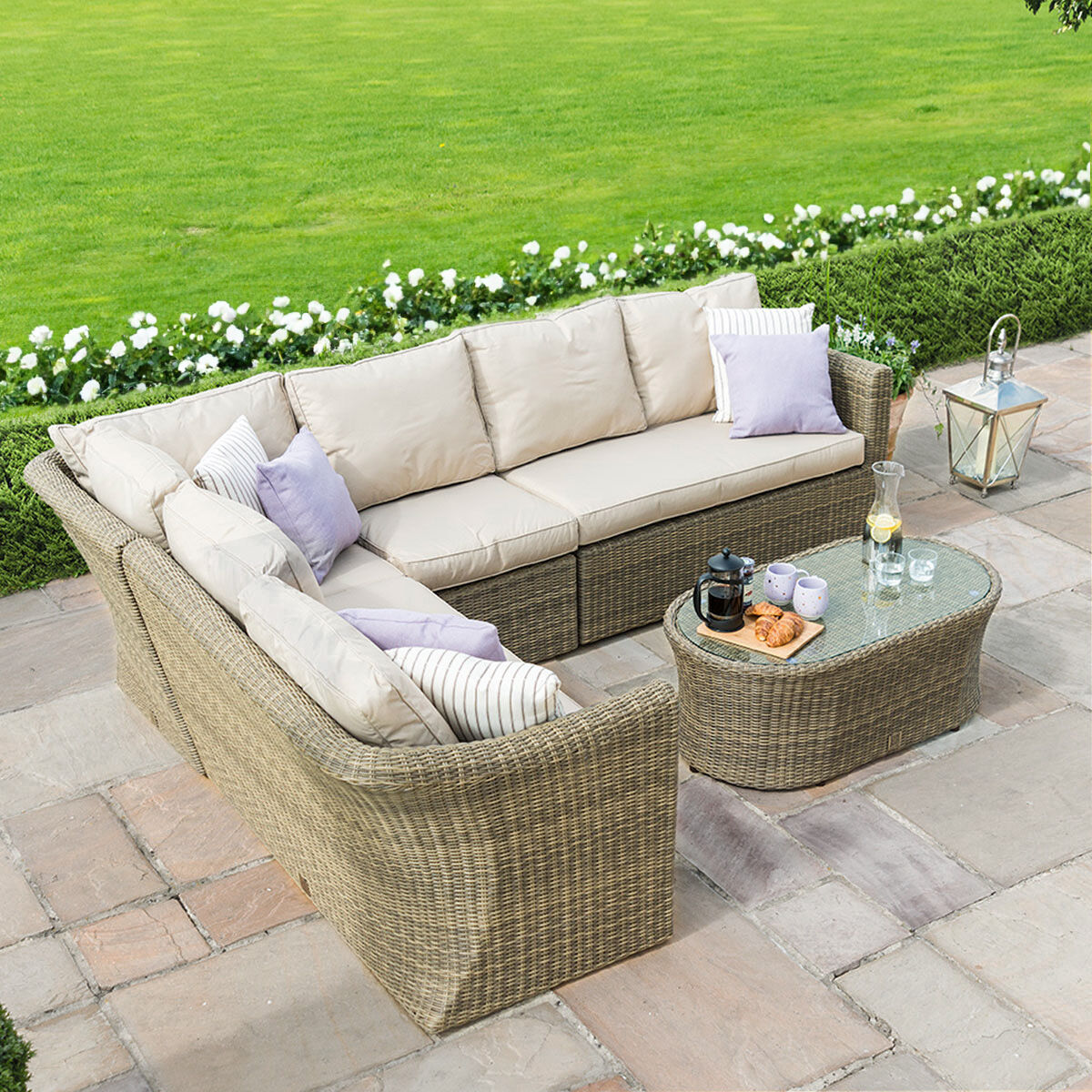 Winchester Large Rattan Corner Sofa Group