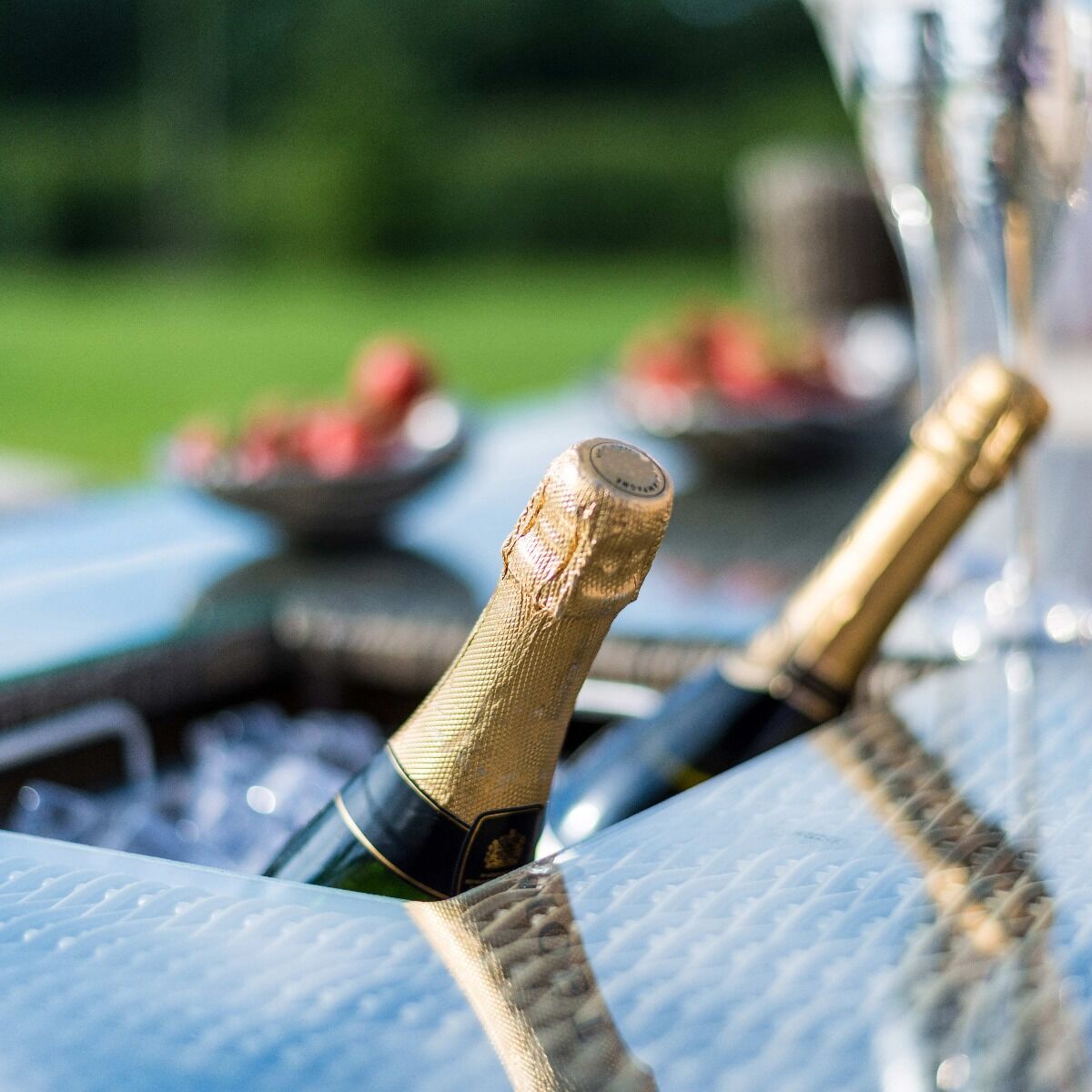 Winchester Royal U-Shaped Rattan Sofa Set with Rising Table