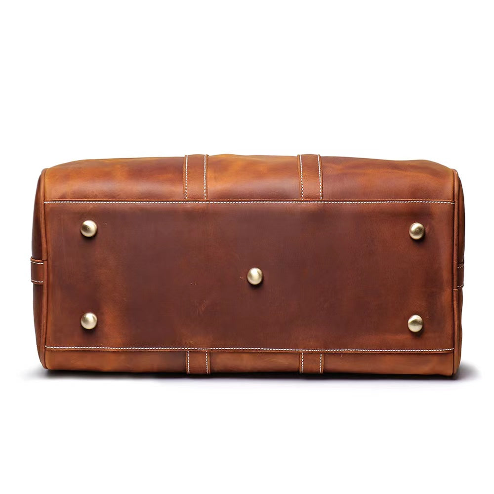 Men’s Genuine Leather Travel Duffel Bag – Wholesale