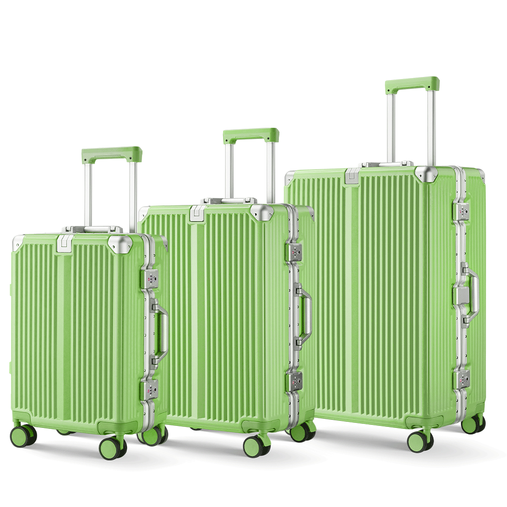 Hard Shell Luggage Set with Aluminum Frame