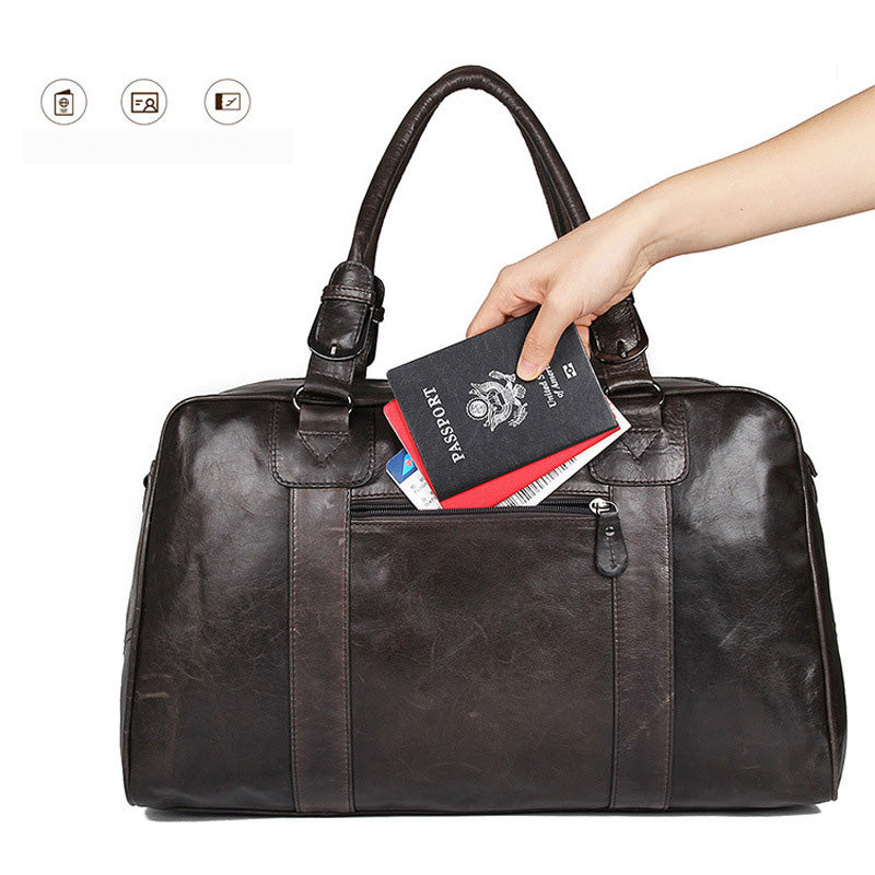 Men’s Leather Travel & Business Duffle Bag