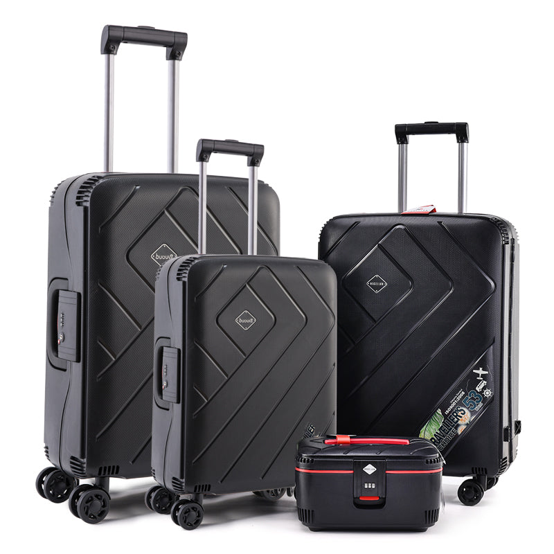 4PCS PP Luxury Luggage Set with Makeup Box