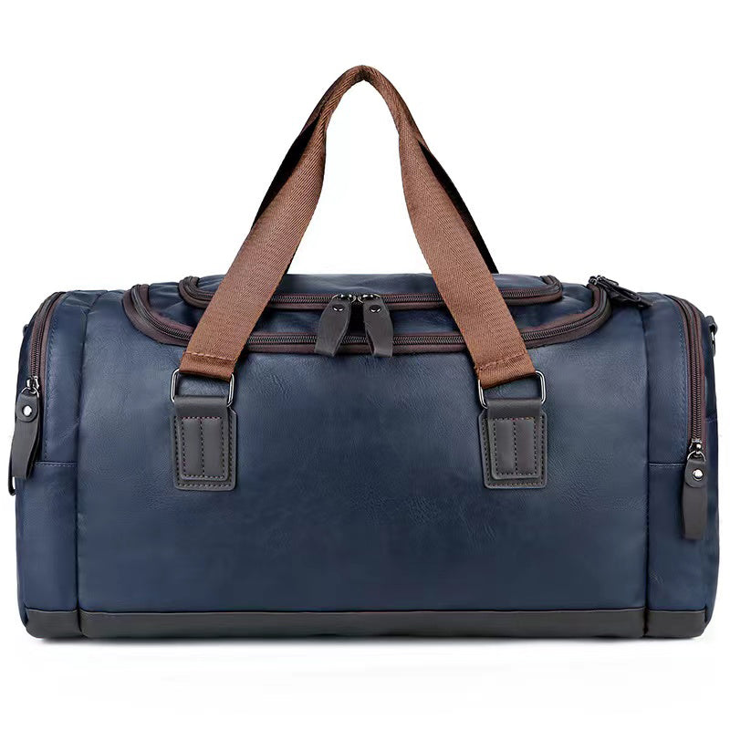 Men’s PU Leather Travel Duffle Bag – Waterproof
