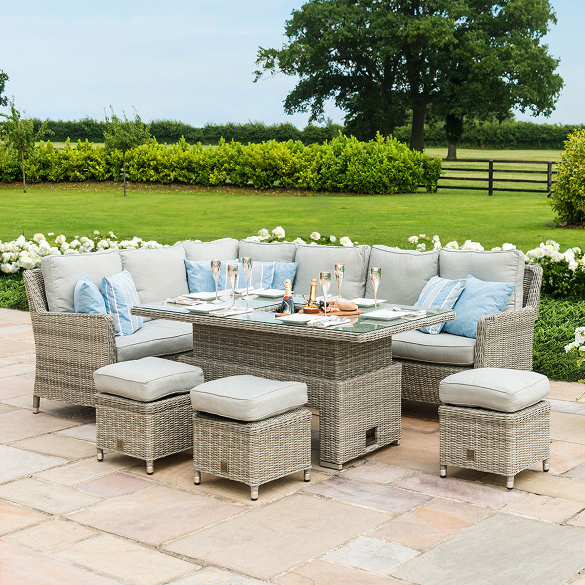 Oxford Rattan Corner Dining Set