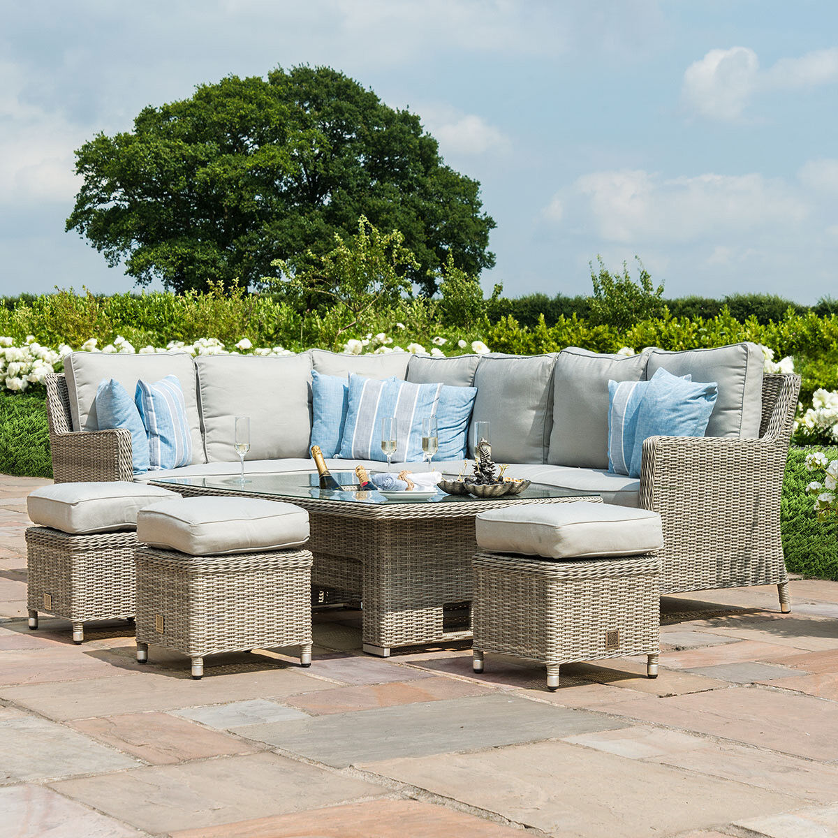 Oxford Rattan Corner Dining Set