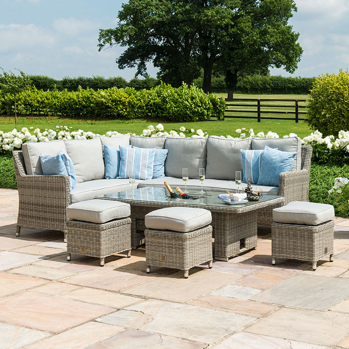 Oxford Rattan Corner Dining Set