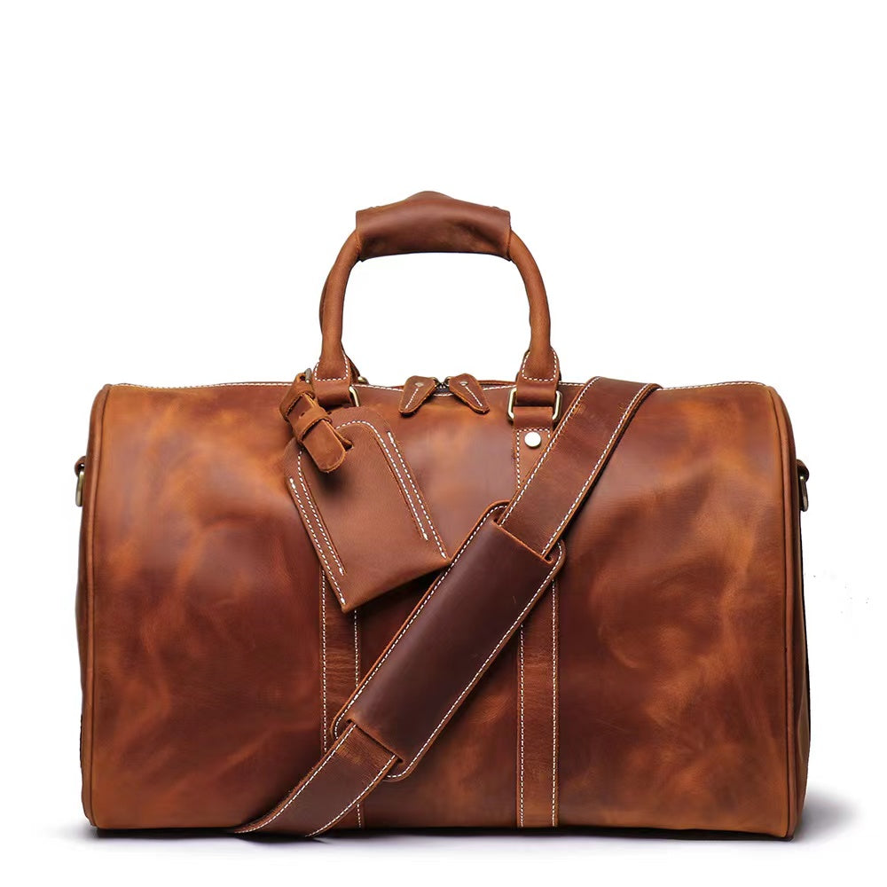 Men’s Genuine Leather Travel Duffel Bag – Wholesale